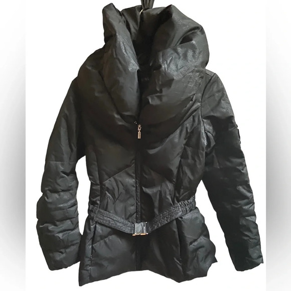 Nine West puffer quilted belted down jacket Sz Xs - Picture 1 of 12